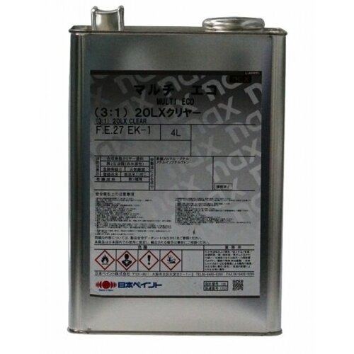 Лак прозрачный акрил-уретановый Nippon Paint Nax Multi Eco (3:1) 20 Япония 4л+0,9л