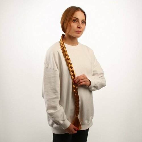 Коса на резинке 80 см цвет золотистый блонд 660₽