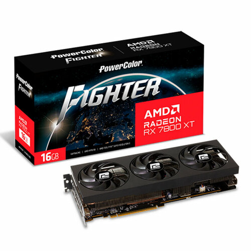 PowerColor RX7800XT Fighter 16GB GDDR6 256-bit DPx3 HDMI 3FAN RTL RX7800XT 16G-FOC 7593500₽
