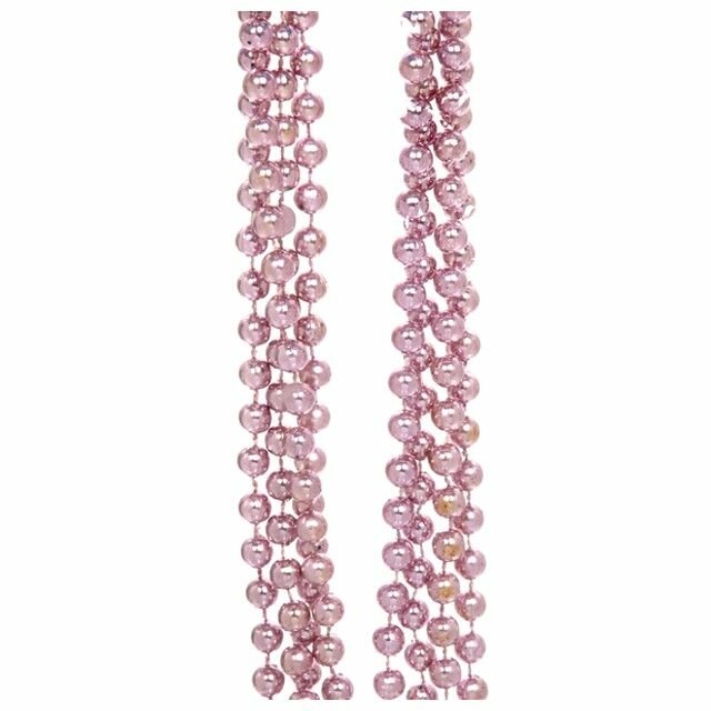 Бусы Жемчуг 8мм 10м пластик розовый