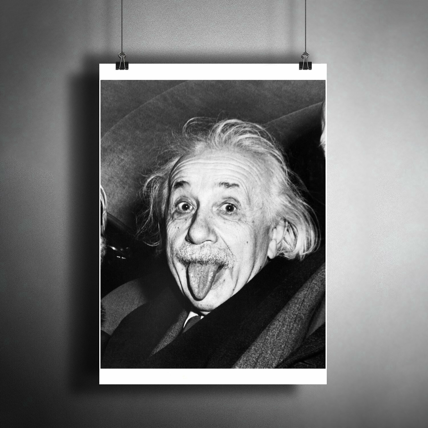 Постер плакат для интерьера "Немецкий физик-теоретик - Альберт Эйнштейн (Albert Einstein)" / Декор дома, офиса, комнаты, квартиры A3 (297 x 420 мм)