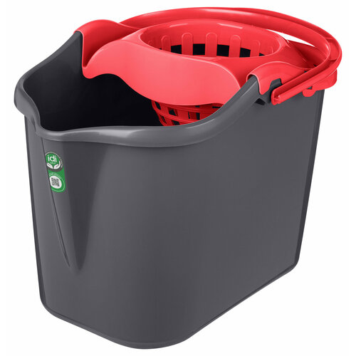 Ведро 13Л RIMO С отжимом МОП прямоугольное красный ПХ