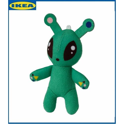 Плюшевая игрушка IKEA AFTONSPARV, маленький инопланетянин/зеленый, 11 см. Брелок икеа афтонспарв.