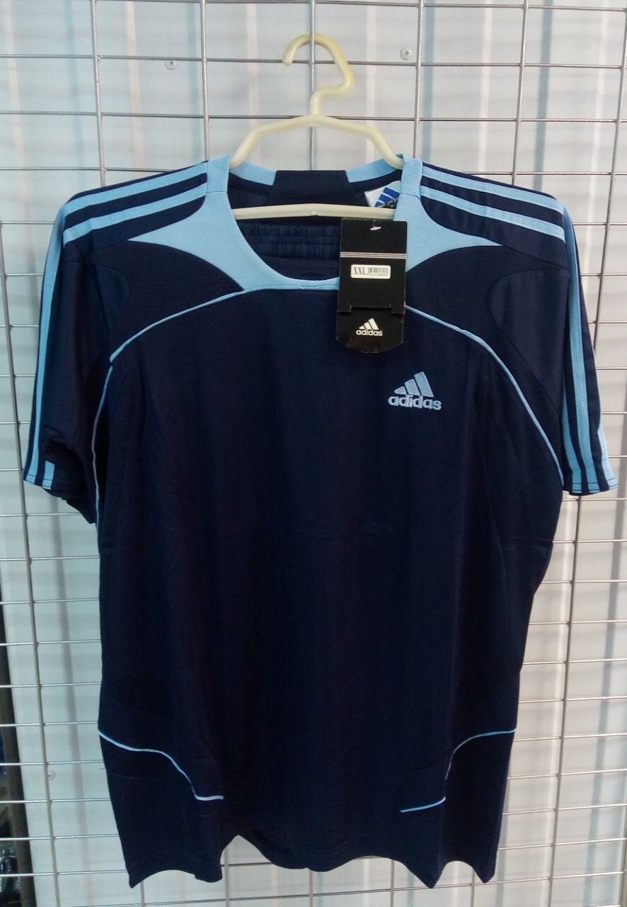 Форма ( майка + шорты ) футбольная размер 2XL ( русский 52) Темно-синяя ADIDAS