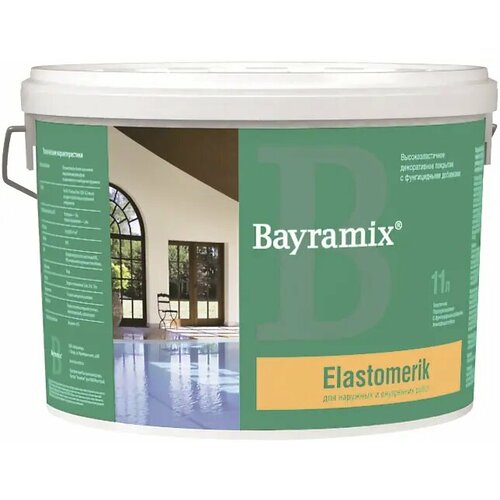 Высокоэластичное декоративное покрытие Bayramix Elastomerik 9 л