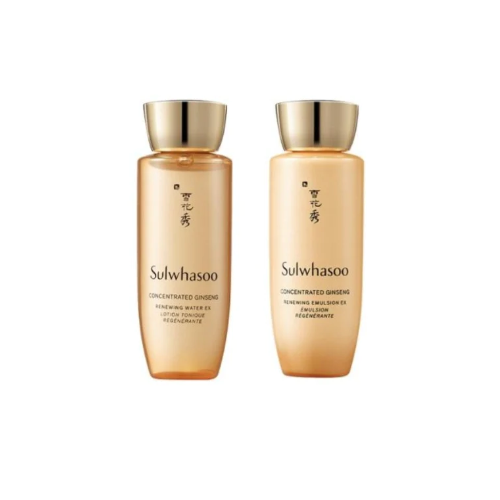 Тонер+эмульсия с концентрированным содержанием женьшеня SULWHASOO Concentrated Ginseng Renewing 25ml+25ml sulwhasoo антивозрастной набор миниатюр 3 tiems signature care concentrated ginseng renewing