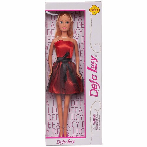 Кукла Defa Lucy Яркий образ в красном платье 29 см 8136d/красное кукла defa lucy модница в наборе 13 пар обуви и 4 аксесс