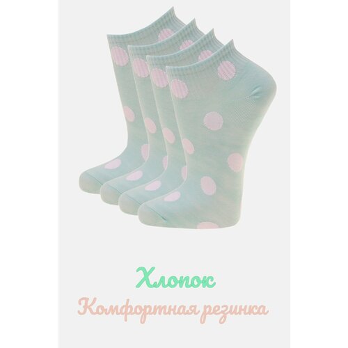 фото Носки lumanzhu, 4 пары, 4 уп., размер 36-41, бирюзовый