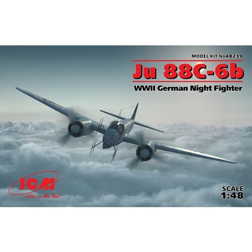 48239 ICM Германский ночной истребитель Ju 88С-6b 1/48 сборная модель самолета revell stearman kaydet