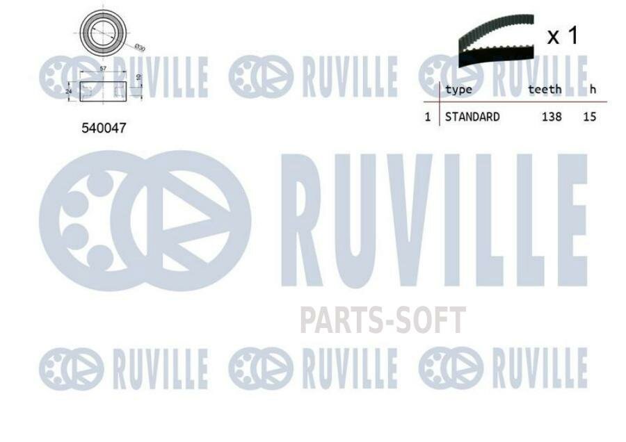 RUVILLE 550033 Комплект ремня ГРМ