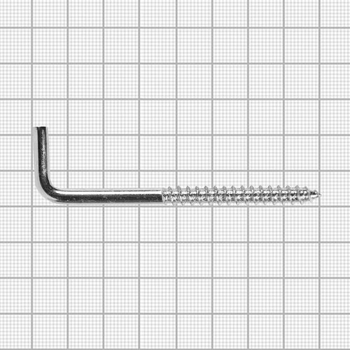 Крюк-шуруп Г-образный 6x80 мм, сталь оцинкованная 2 шт. крюк г образный 9 5x100 мм сталь оцинкованная 2 шт