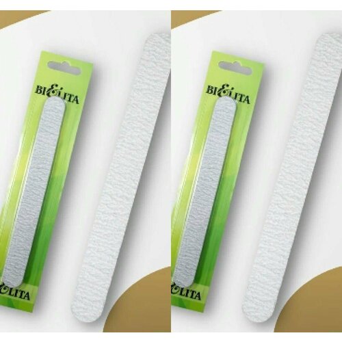 Белита Пилка для ногтей наждачная на блистере цвет белый 18х2см 2 шт 1011₽