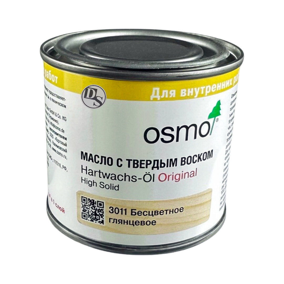 Osmo Масло с твердым воском Osmo 3011 Hartwachs-Ol, 180 мл. (Глянцевое, бесцветное)