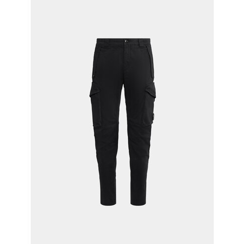 фото Брюки c.p. company stretch sateen ergonomic, размер 54, черный