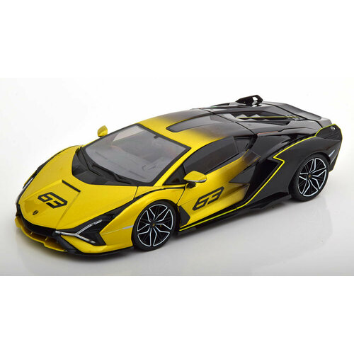 Lamborghini sian FKP37 2021 yellow metallic/black bburago 1 18 new lamborghini sian fkp37 simulation alloy car model collect gifts toy boy toys