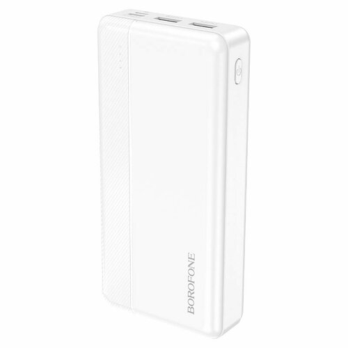 Внешний аккумулятор Borofone BJ24A 20000mAh 2USB 2.1A Li-pol батарея с LED-индикатором (White)