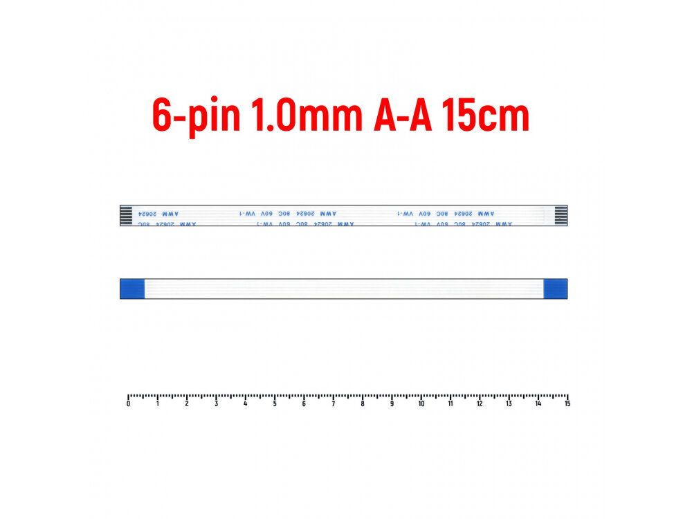 Шлейф тачпада для ноутбука Packard Bell Q5WS1 FFC 6-pin Шаг 1.0mm Длина 15cm Прямой A-A AWM 20624 80C 60V VW-1