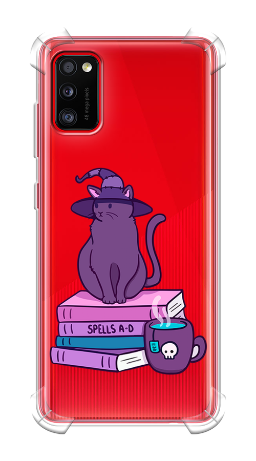 Противоударный силиконовый чехол на Samsung Galaxy A41 / Самсунг Галакси А41 с рисунком Magic Cat