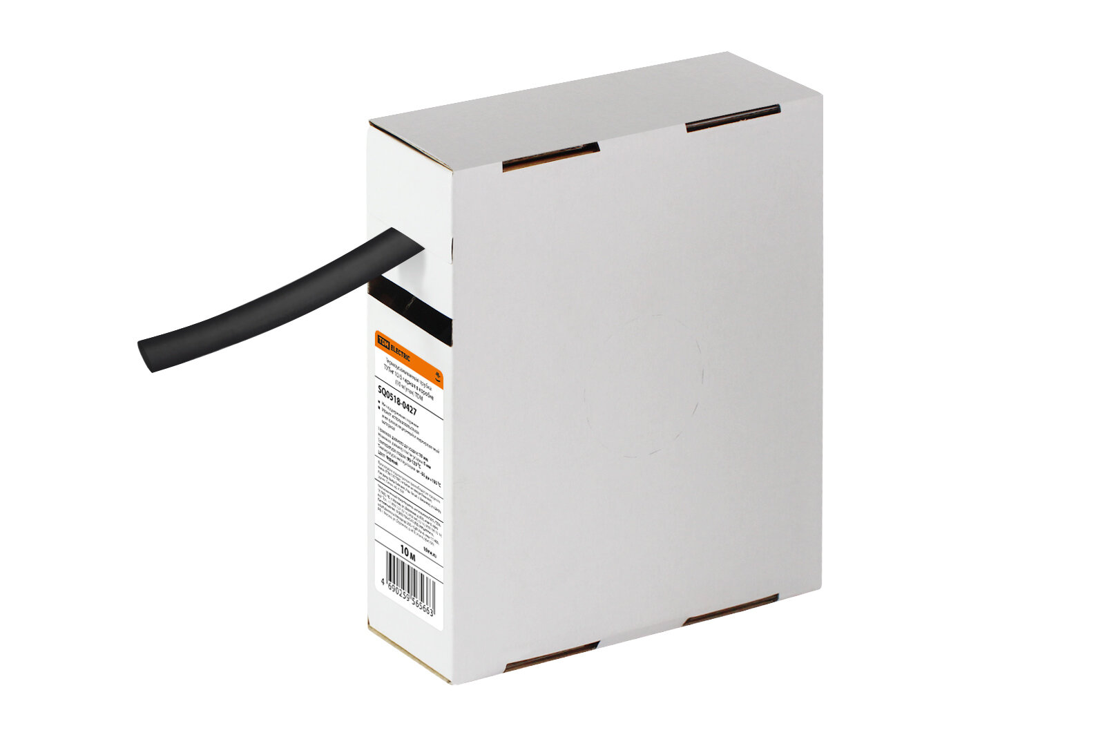 Термоусаживаемая трубка ТУТнг 10/5 черная в коробке (10 м/упак), TDM SQ0518-0427 (1 шт.)