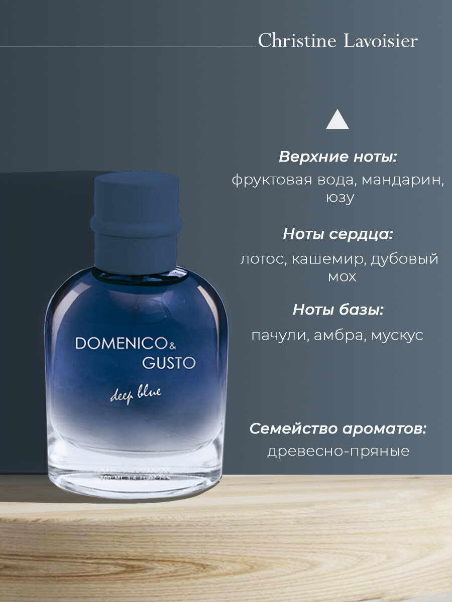 Domenico&Gusto Deep Blue , Доменико энд Густо Дип Блю, туалетная вода мужская, парфюм мужской, древесный, пряный,