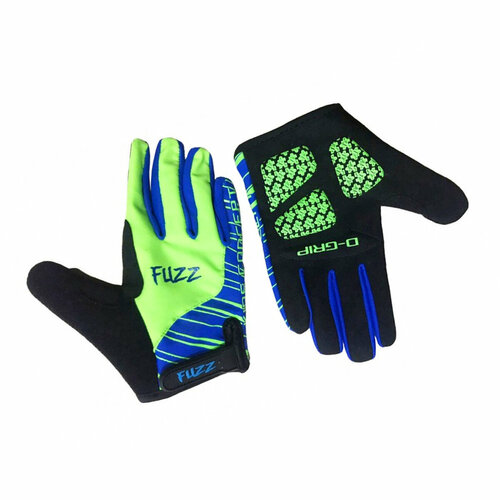 Велоперчатки детские FUZZ Pro Race 2 Gel Pro Neon Green/Blue/Black, 6/M