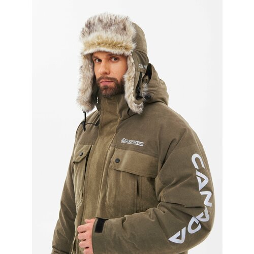 фото Шапка ушанка зимняя канада, ткань finlandia huntsman