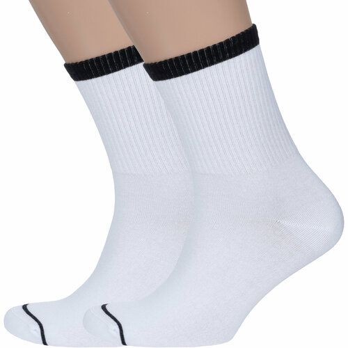 фото Носки rusocks, 2 пары, размер 25-27, белый
