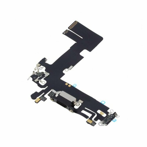 Шлейф для Apple iPhone 13 + разъем зарядки/гарнитуры + микрофон, черный, AA шлейф для apple iphone 5s разъем зарядки разъем гарнитуры микрофон черный