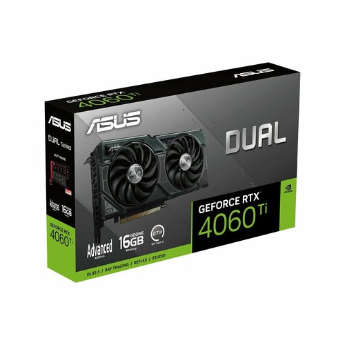 Видеокарта ASUS DUAL-RTX4060TI-A16G /RTX4060TI 16G, HDMI, DP*3,16G, D6