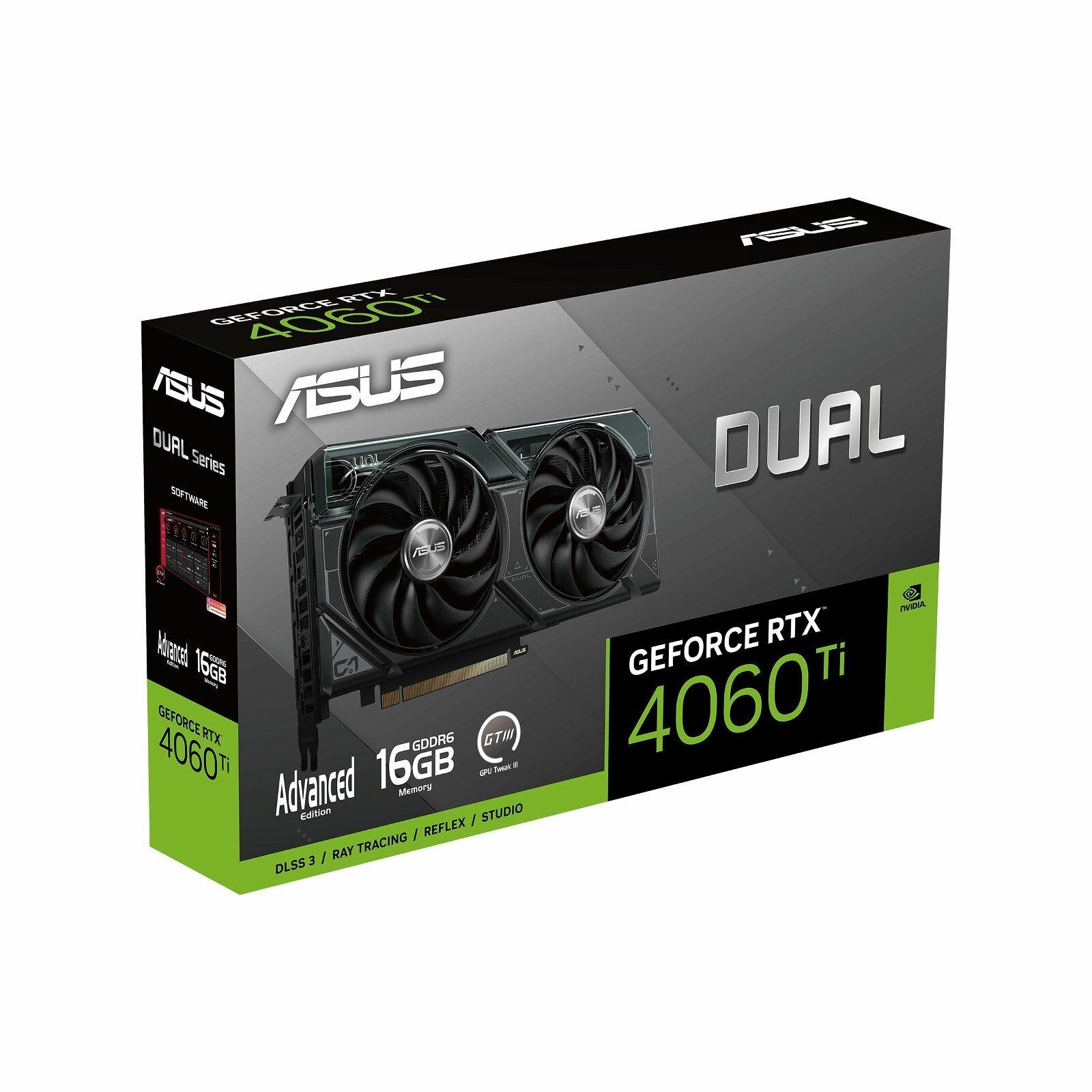 Видеокарта ASUS DUAL-RTX4060TI-A16G /RTX4060TI 16G HDMI DP*316G D6