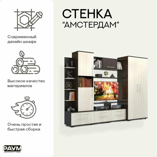 Мебель для гостиной, стенка в гостиную Амстердам, 2520х580х1850