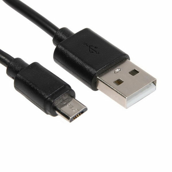 Кабель microUSB - USB, 1 м, черный