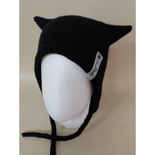 Шапка ушанка  шапочка из шерсти, размер 54/58, черный