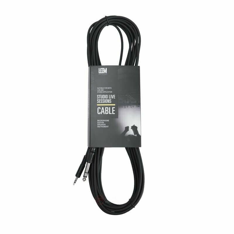 Кабель инструментальный Leem 6,35мм 3,5мм, стерео, 6.1м (ASS-220)