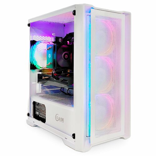 Игровой PC юкомс i3 6100, RTX 3060 Ti 8GB, HDD 1TB, SSD 240GB, 16GB DDR4, БП 500W, win 10 pro, White game case