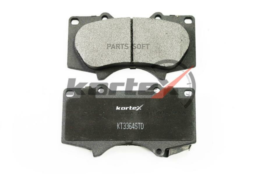 KT3364STD KORTEX Колодки тормозные TOYOTA LC 120 4.0/3.0D/MITSUBISHI PAJERO 06> передние