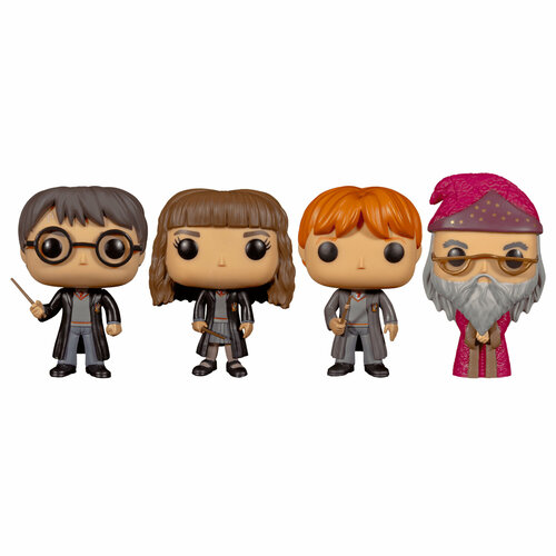 Набор фигурок Harry Potter Funko POP! 4 pack Harry Potter Harry/Hermione/Ron/Dumbledor (Exc)