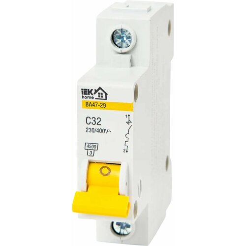 Автоматический выключатель IEK Home ВА47-29 1P C32 А 4.5 кА