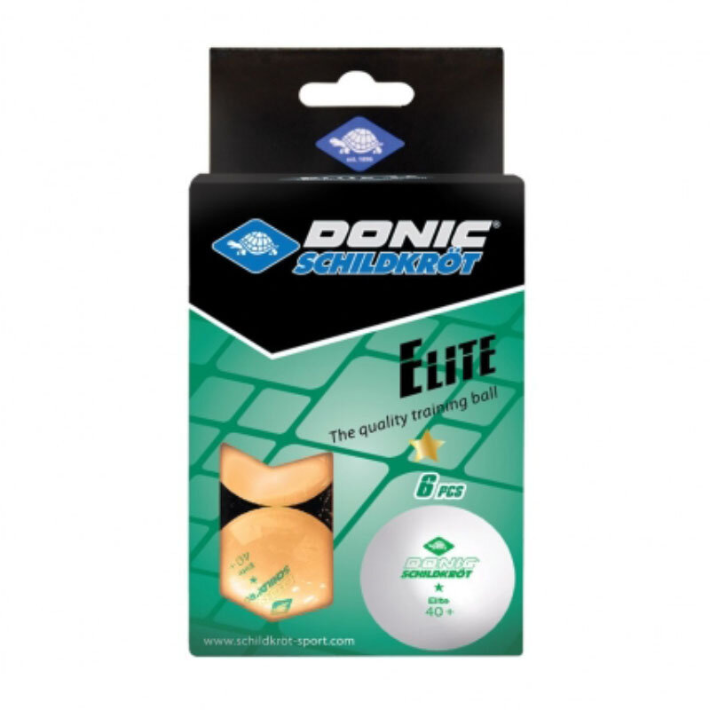 Мячи для настольного тенниса Donic/Schildkrot 1* Elite 40+ Plastic x6 Orange