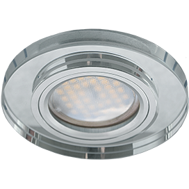 Ecola DL1650 MR16 GU5.3 светильник встраиваемый круг стекло Хром/Хром 25x95 FC1650EFF 1977541578925