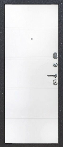 Входная дверь 9 см серебро эмалит белый (960мм) правая - фотография № 2