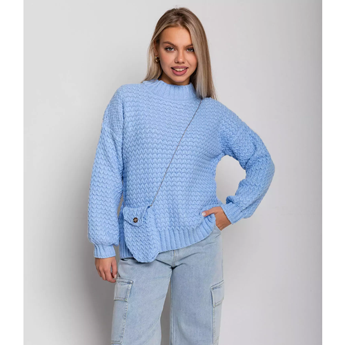 свитер dommod размер 46 серый Свитер DommoD, размер 46-50, голубой