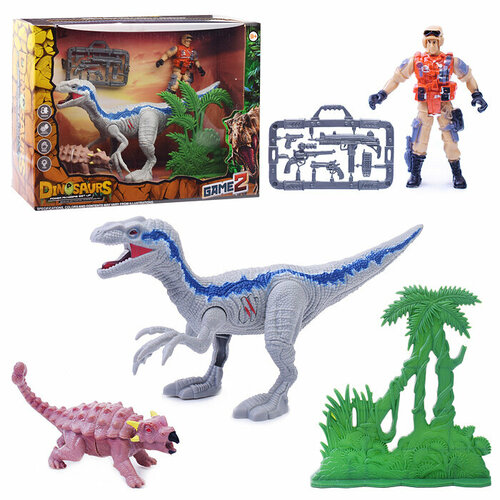 игровой набор 22102 динозавры на батарейках в коробке Игровой набор 22102 Динозавры на батарейках, в коробке