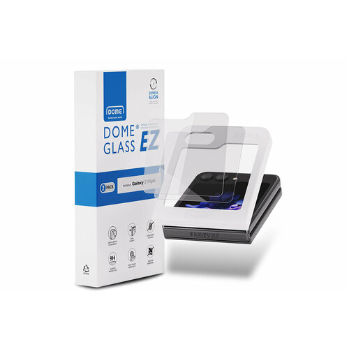 Защитное стекло Whitestone EZ glass для Samsung Galaxy Z Flip 5 (2 стекла)