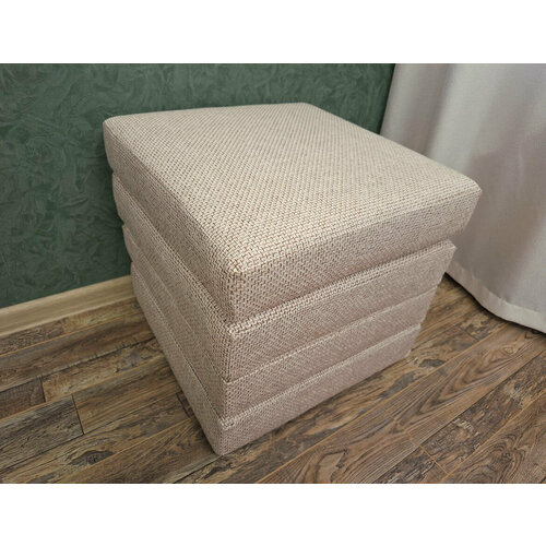 Пуф-матрас раскладной бескаркасный, To Dream, Рогожка Алба крем, 50х47х40 см