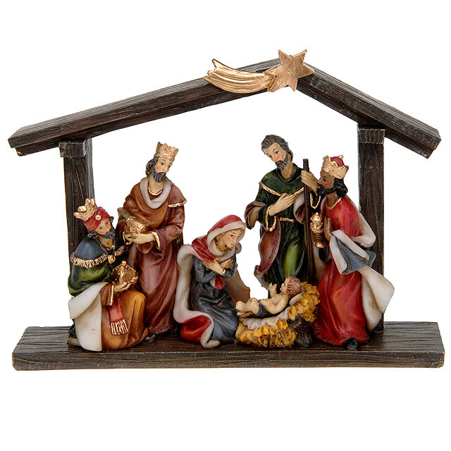 Koopman Рождественский вертеп - композиция Рождество Христа в Вифлееме, 20*15 см AAA463270