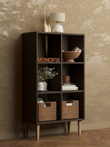 Изображение товара Стеллаж MONOFIX одос 6 секций вертикальный напольный на ножках, ЛДСП венге
