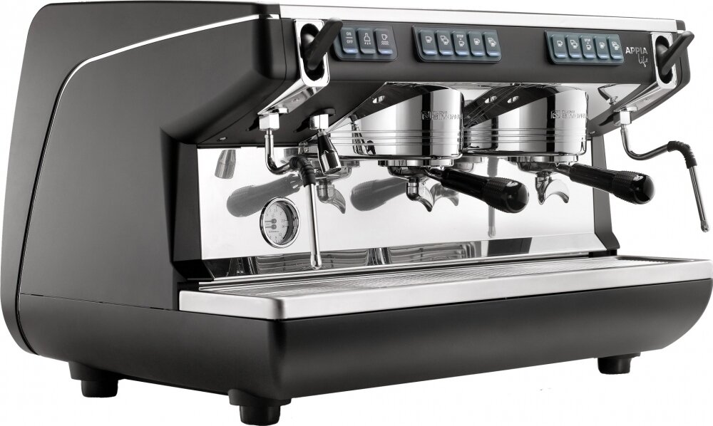 Кофемашина-автомат Nuova Simonelli Appia Life 2Gr V 220V black+economizer+high groups традиционная с 2 высокими группами и экономайзером