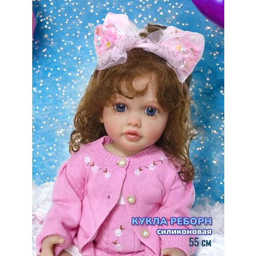 Кукла reborn силиконовая девочка. 55 см кукла младенец егорка 59 см глаза закрываются