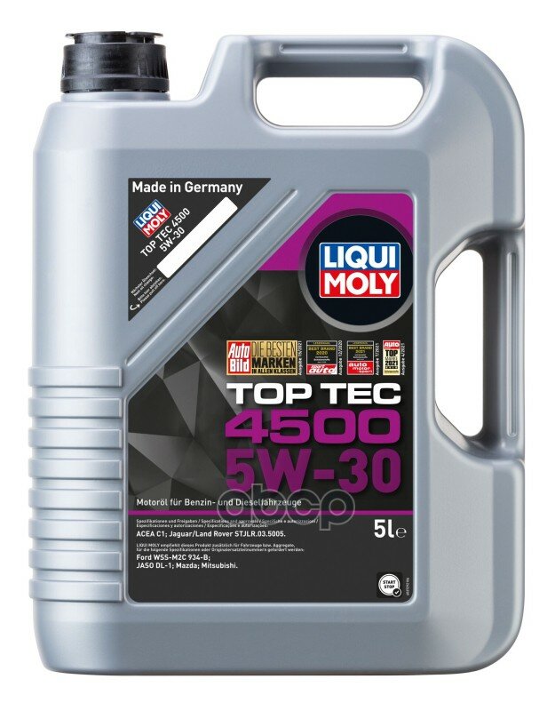 LIQUI MOLY Масло Моторное Top Tec 4500 5W-30 (5L)